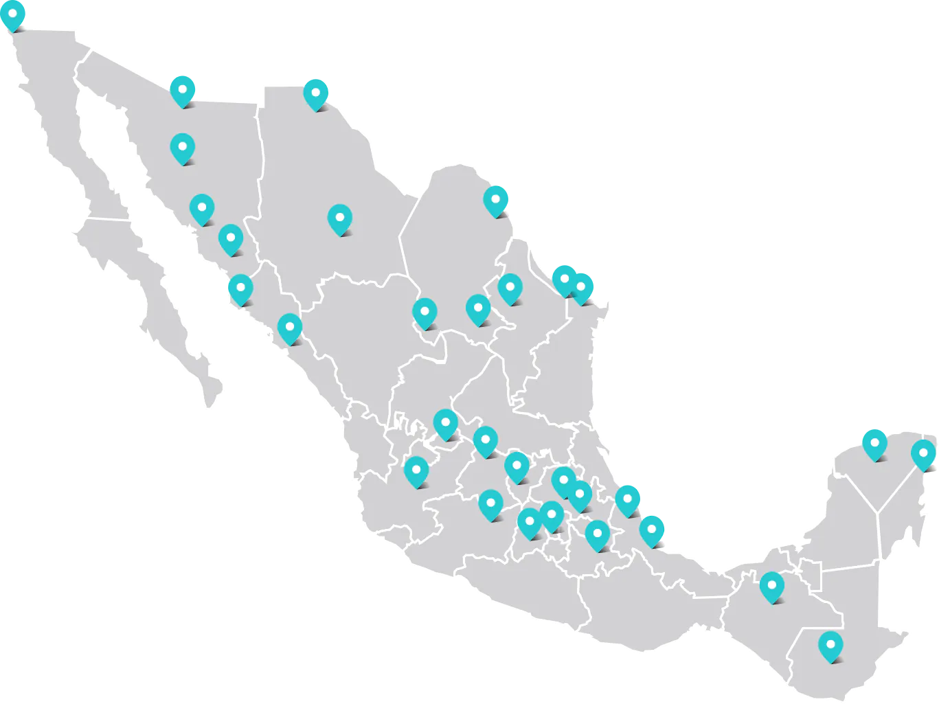 Mapa cobertura México