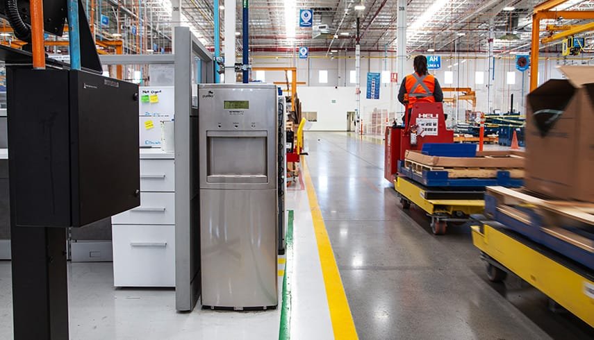 Purificador de agua en una fabrica